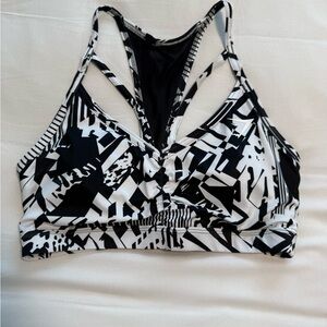 Gymshark Monochrome Patterned Sports Bra